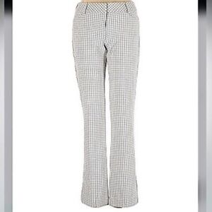 Like new Express Columinist gray and white checkered flare pants